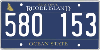 RI license plate 580153