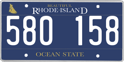 RI license plate 580158