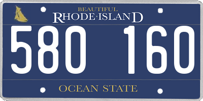 RI license plate 580160
