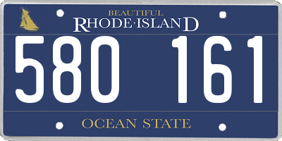 RI license plate 580161