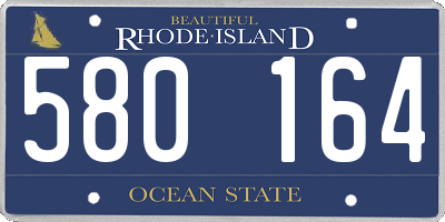 RI license plate 580164