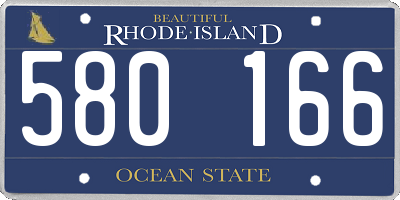 RI license plate 580166