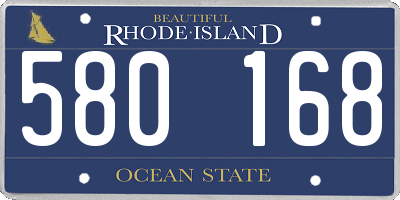 RI license plate 580168