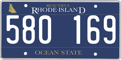 RI license plate 580169