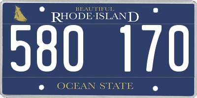 RI license plate 580170