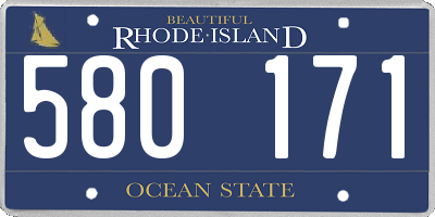 RI license plate 580171