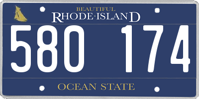 RI license plate 580174