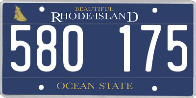 RI license plate 580175