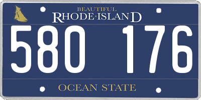 RI license plate 580176