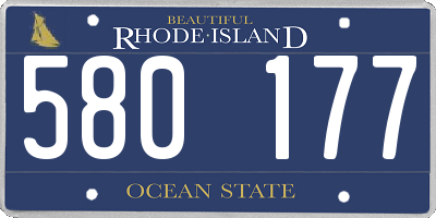 RI license plate 580177