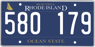 RI license plate 580179