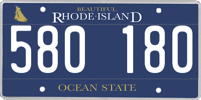 RI license plate 580180