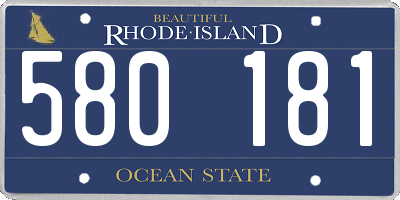 RI license plate 580181