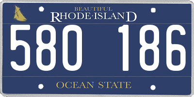 RI license plate 580186
