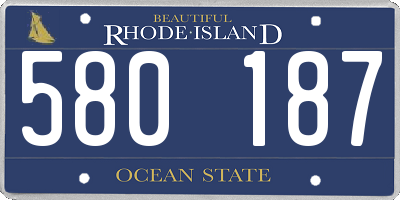 RI license plate 580187