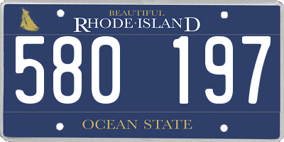 RI license plate 580197