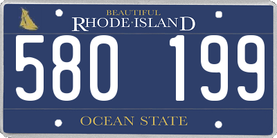 RI license plate 580199