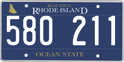 RI license plate 580211