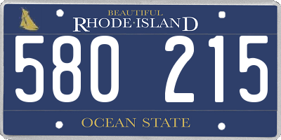 RI license plate 580215