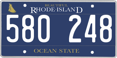 RI license plate 580248