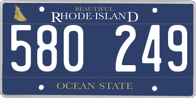 RI license plate 580249