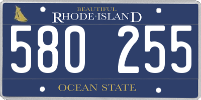 RI license plate 580255