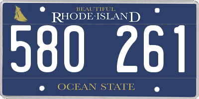 RI license plate 580261
