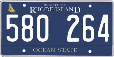 RI license plate 580264