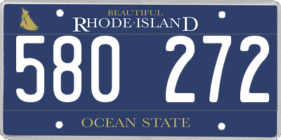 RI license plate 580272