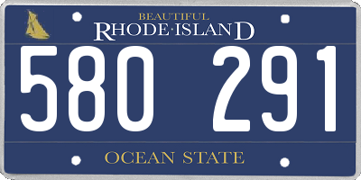 RI license plate 580291