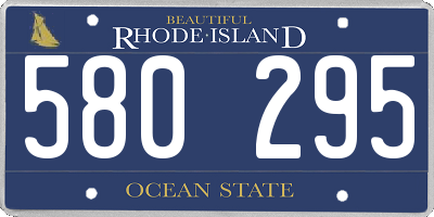 RI license plate 580295