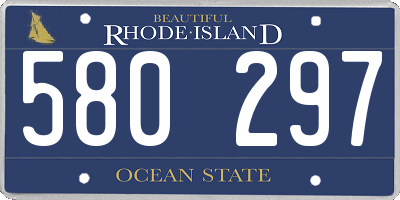 RI license plate 580297