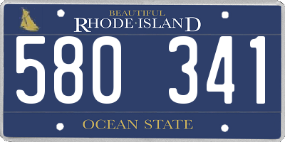 RI license plate 580341