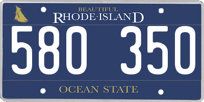 RI license plate 580350