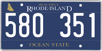 RI license plate 580351