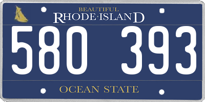 RI license plate 580393
