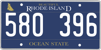 RI license plate 580396