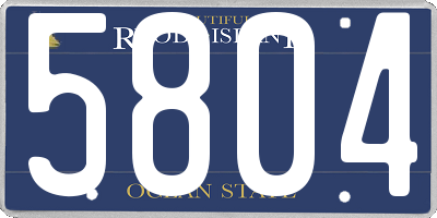 RI license plate 5804