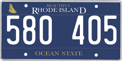 RI license plate 580405
