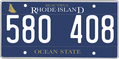 RI license plate 580408