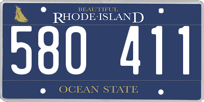 RI license plate 580411