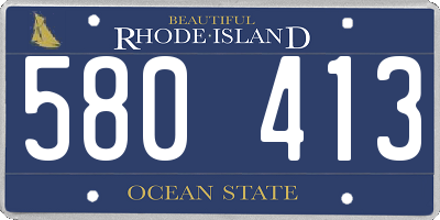 RI license plate 580413