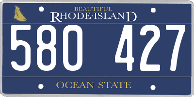 RI license plate 580427