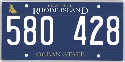 RI license plate 580428