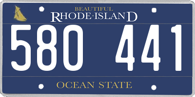 RI license plate 580441