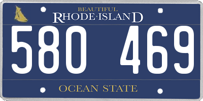 RI license plate 580469