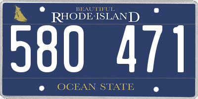 RI license plate 580471