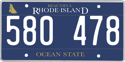 RI license plate 580478