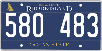 RI license plate 580483