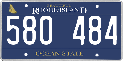 RI license plate 580484